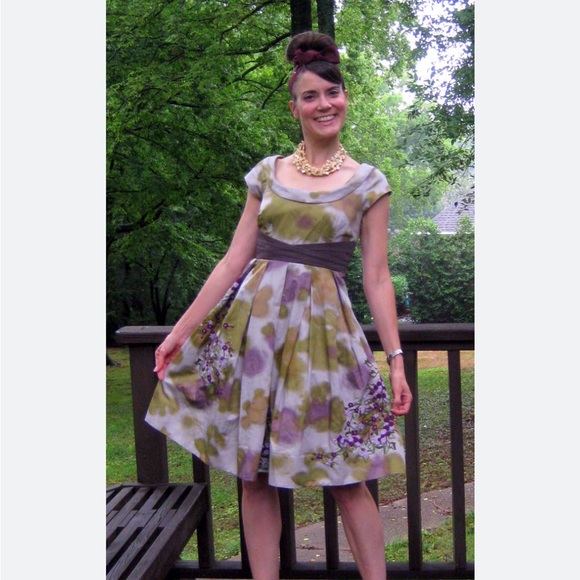 Anthropologie Dresses & Skirts - Floreat for Anthropologie Floral Embroidered Green Dress